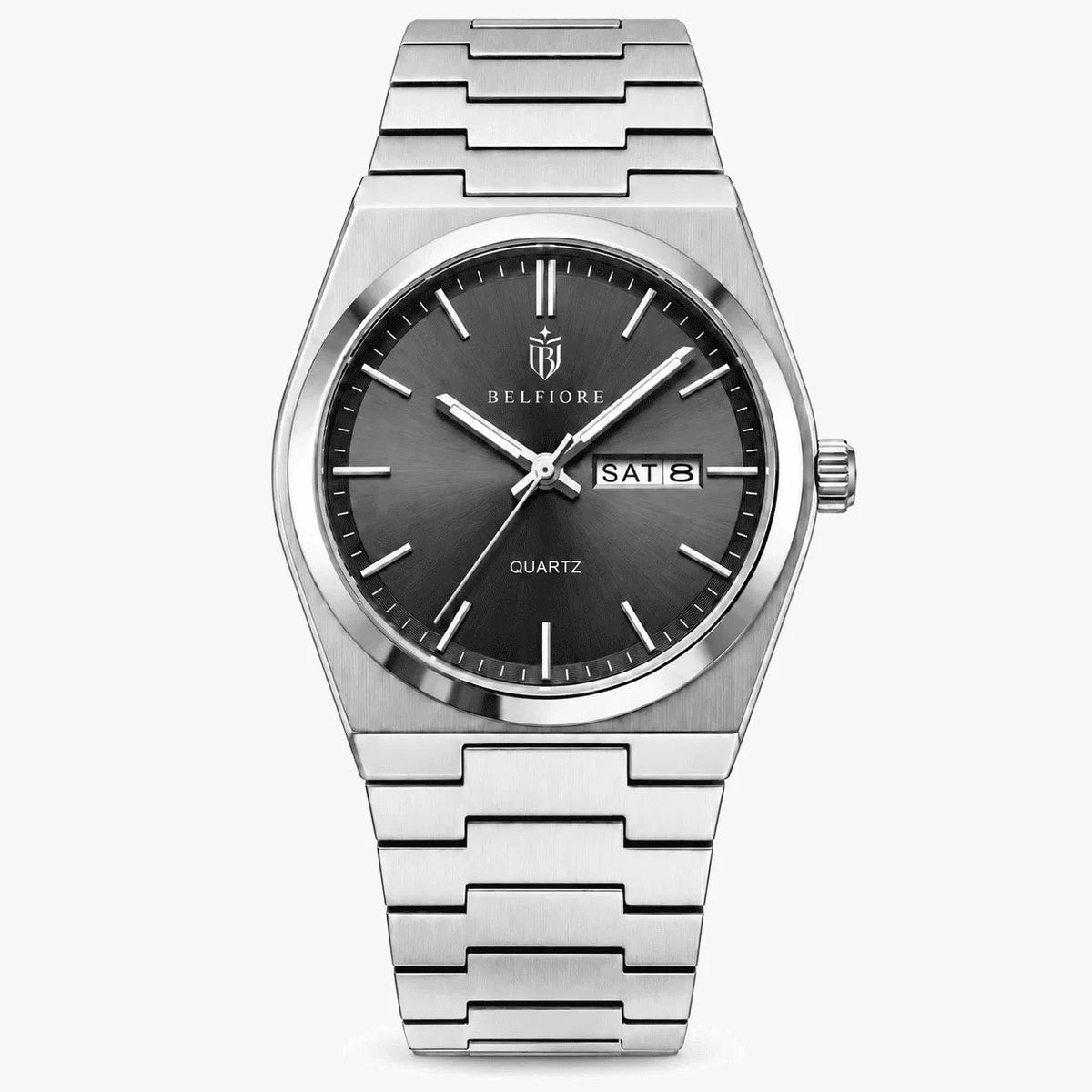Marco Belfiore Spectro men's stainless steel quartz watch, Obsidian colorway