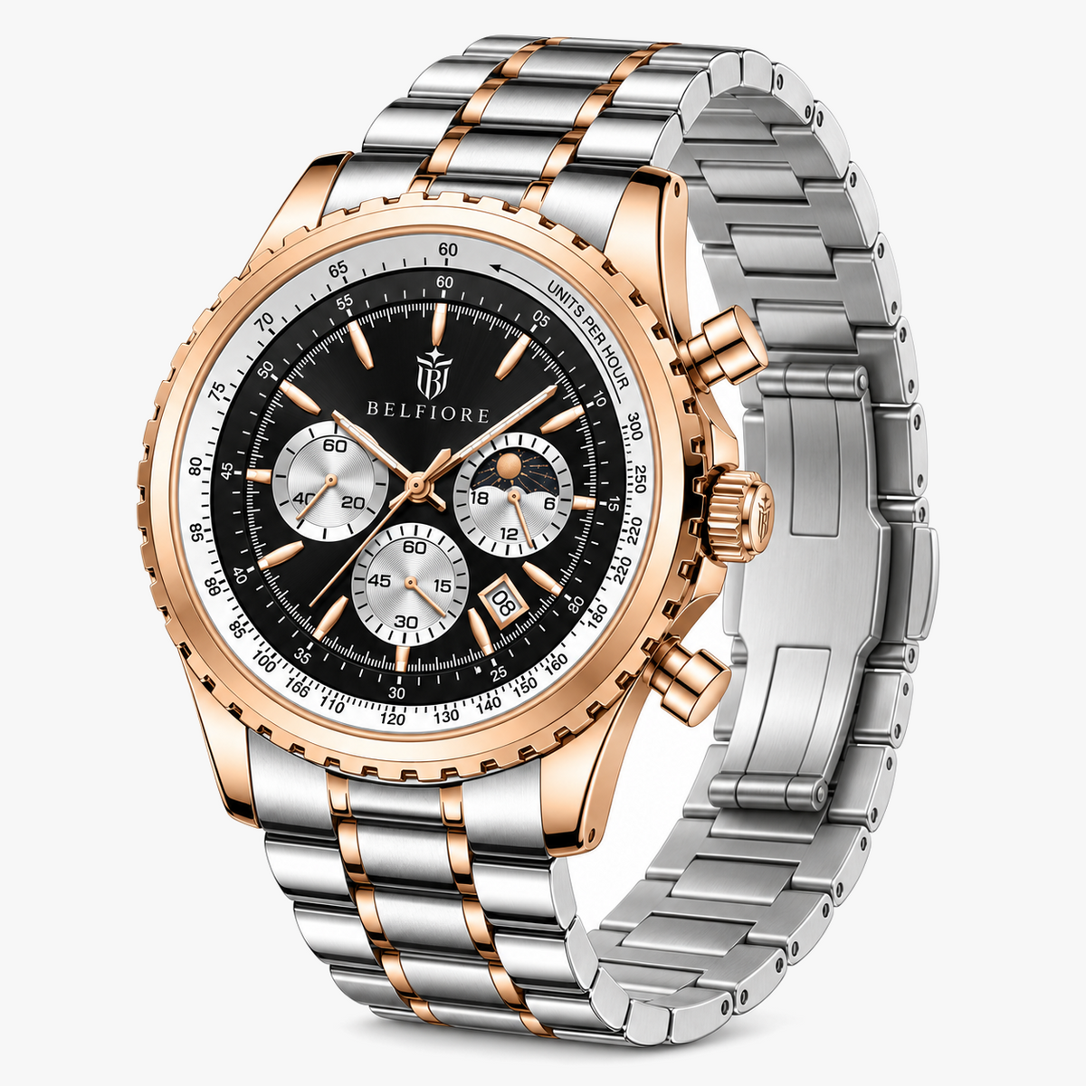 Marco Belfiore Colosso men's stainless steel quartz watch, product view 9