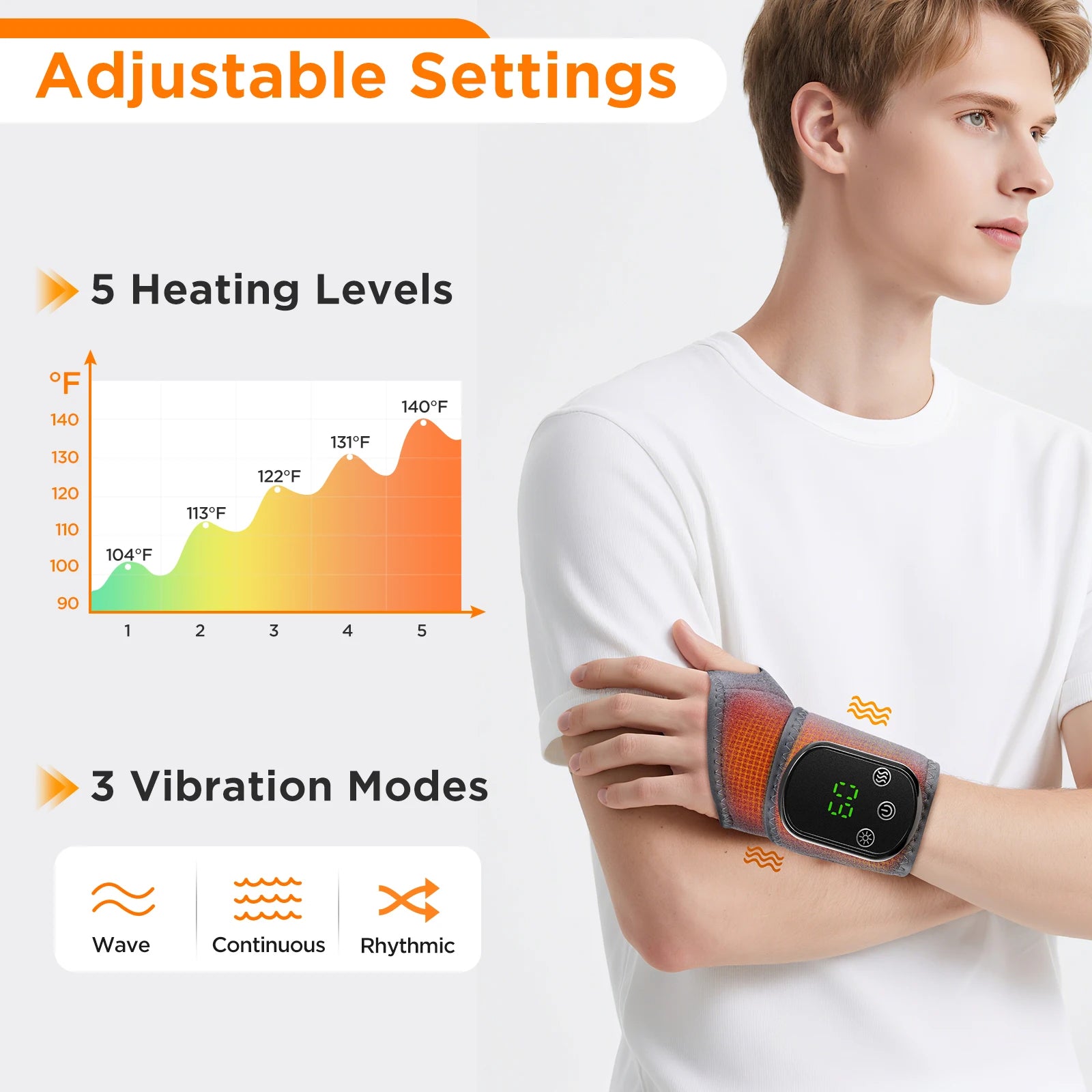 Electric Ankle Brace – Adjustable Hot Compress & Vibration Massage Support